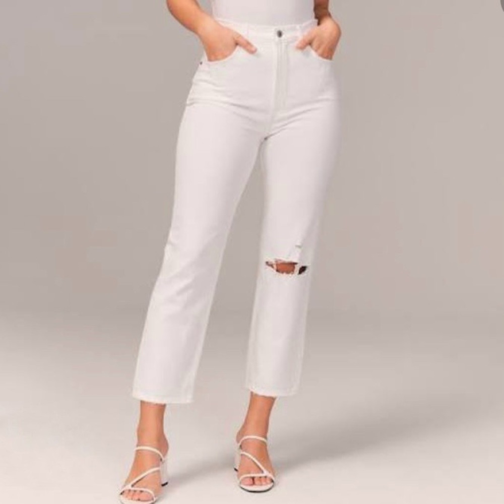Sincerely Jules Women’s White High Rise 90’s Ankle Jeans